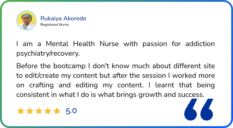 Rukaiya Akorede Testimonial